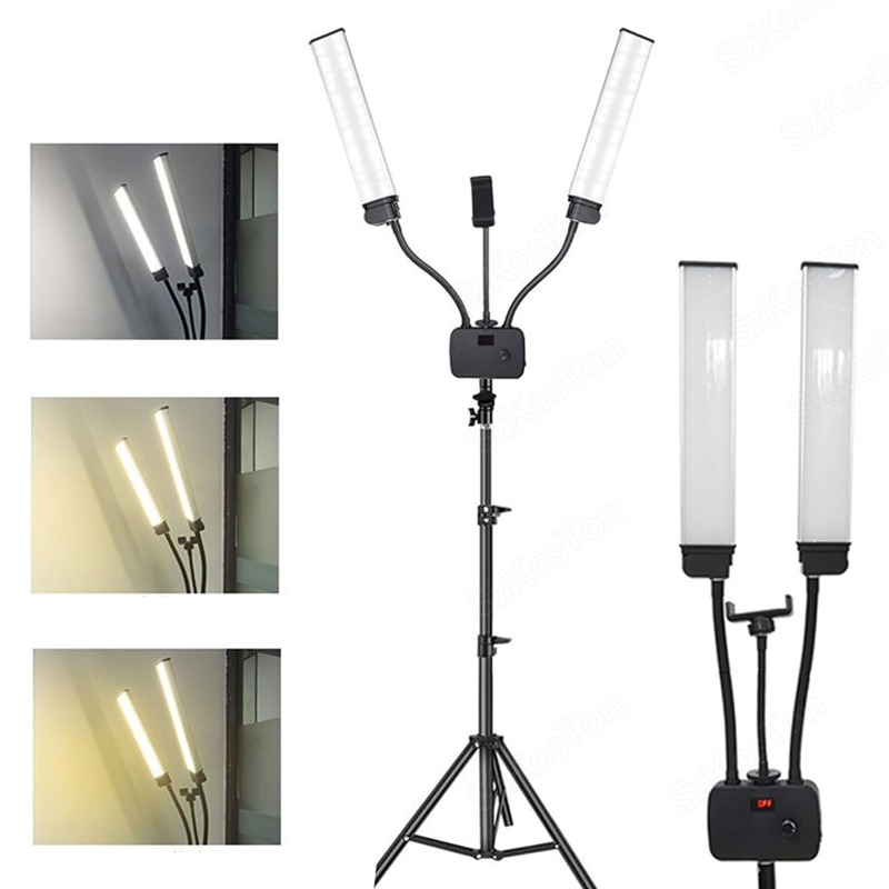 Video Eyelash Extension - 45w braços duplos flexíveis led luz