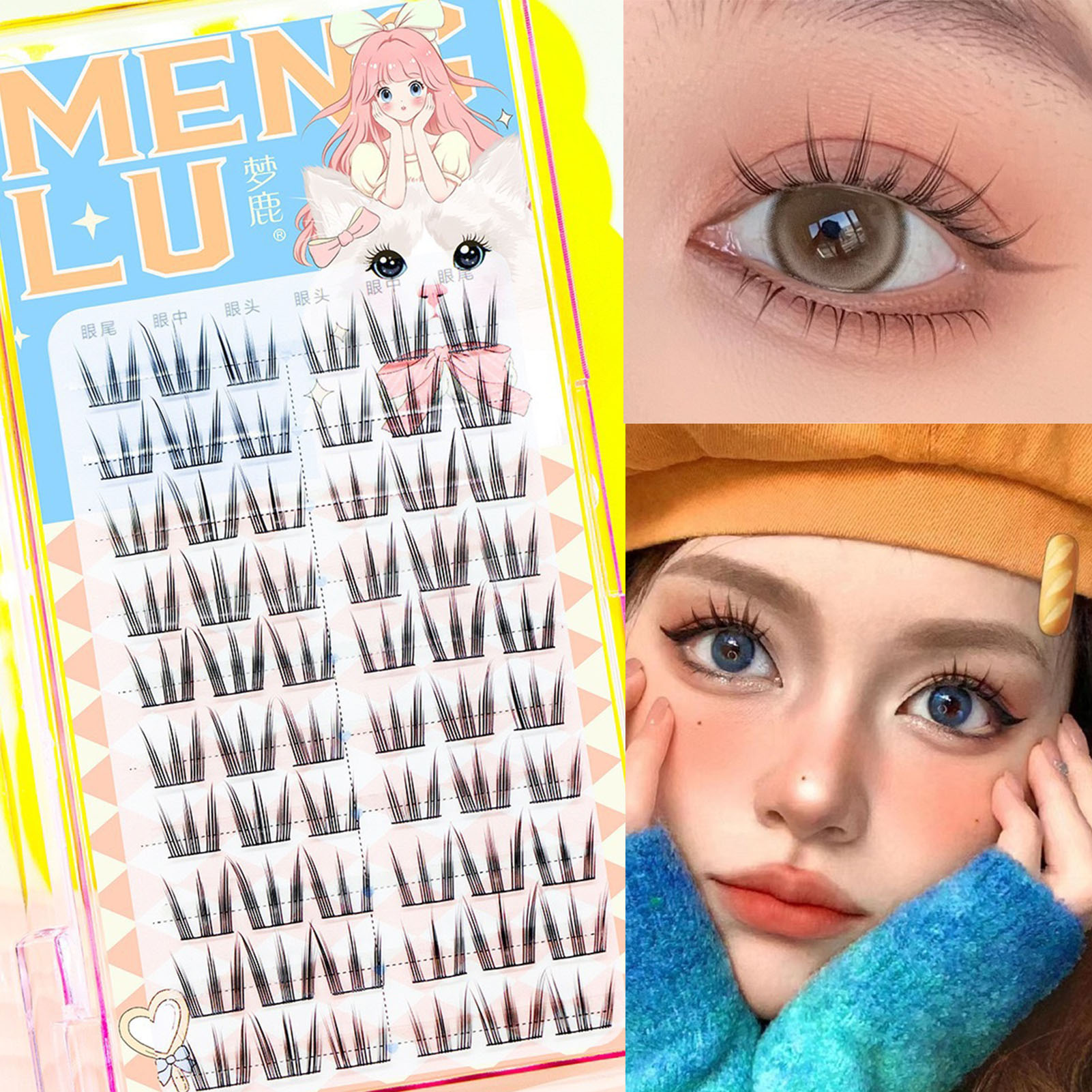 10 linhas de girassol cílios p - Eyelash Extension In Chinese avaliação e preço